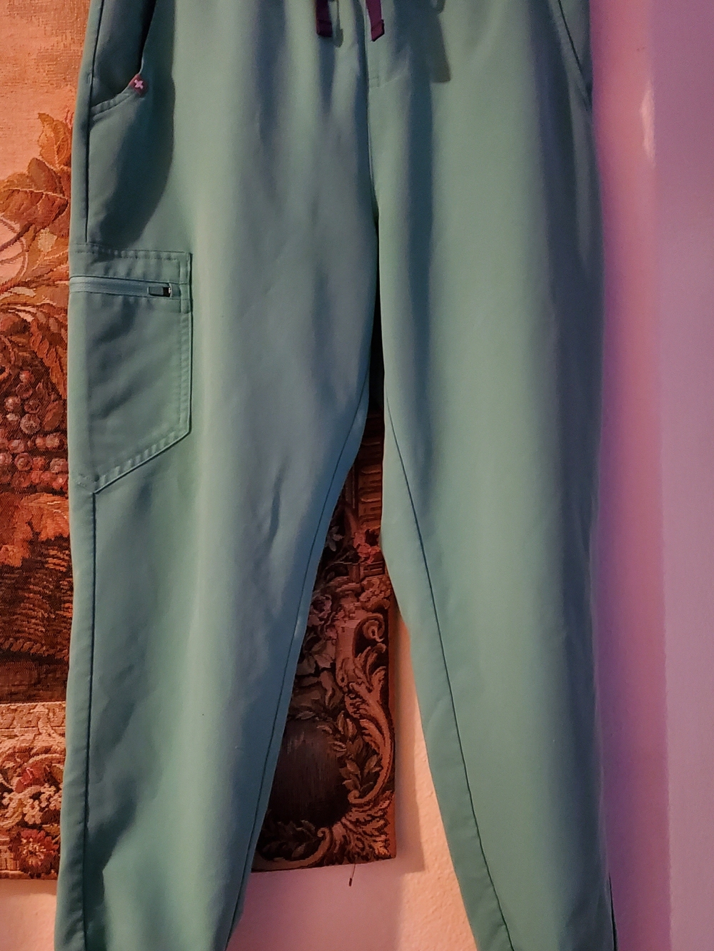 Men's Teal Cargo Jogger Pants - Comfortable Lightweight Fit